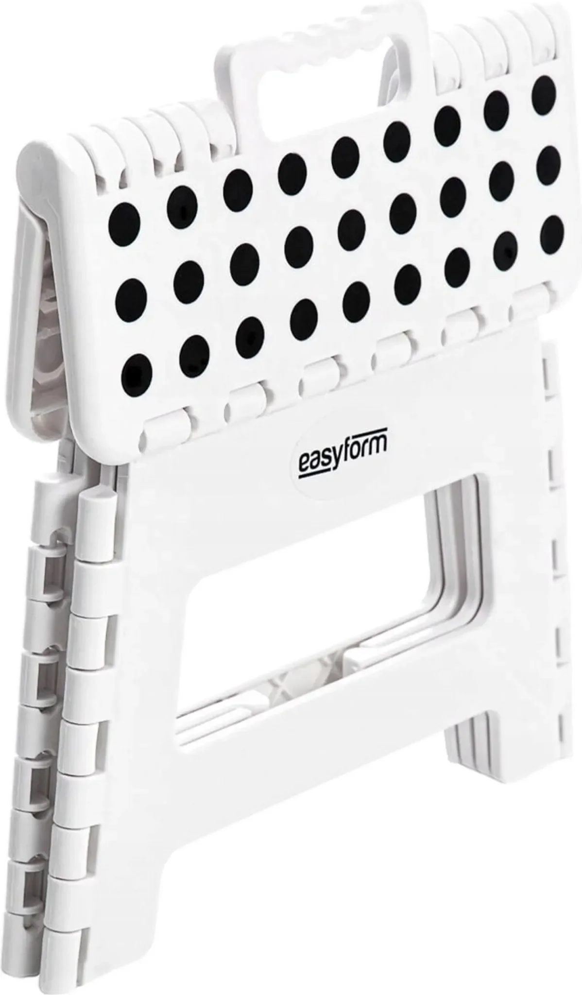 Klapphocker – Anti-Rutsch Tritthocker 22,5 cm, Weiß, 150 kg Tragkraft